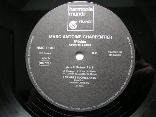 CHARPENTIER: MEDEE FELDMAN / RAGON / MELLON / BONA / LES ARTS FLORISSANTS / CHRISTIE 3LP HMC 1139-41