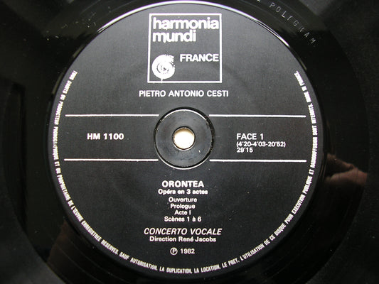 CESTI: ORONTEA MOLINARI / DE MAY / POULENARD / FELDMAN / ENSEMBLE INSTRUMENTAL / JACOBS 3LP HM 1100/02