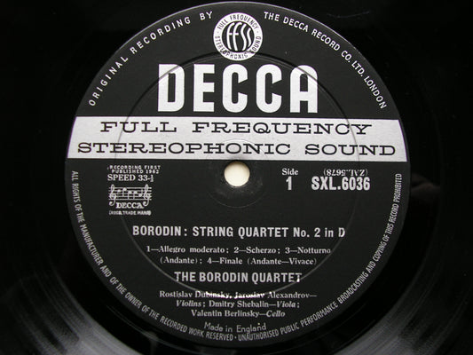 SXL 6036 BORODIN / SHOSTAKOVICH: STRING QUARTETS THE BORODIN QUARTET ED1