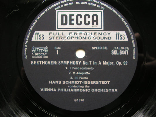 SXL 6447 BEETHOVEN: SYMPHONY No. 7 / OVERTURE Leonora No. 3 SCHMIDT-ISSERSTEDT / VIENNA PHILHARMONIC ED4