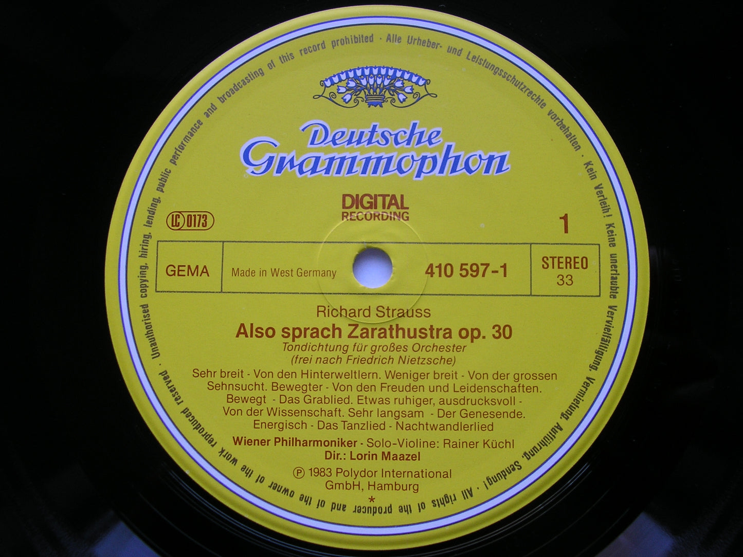 STRAUSS: ALSO SPRACH ZARATHUSTRA / MACBETH MAAZEL / VIENNA PHILHARMONIC 410 597