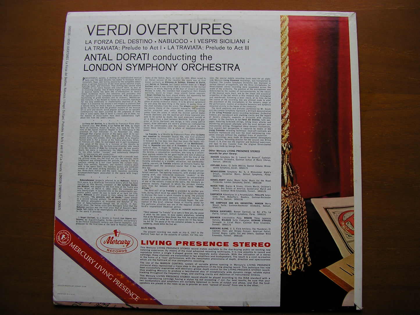 VERDI: OVERTURES DORATI / LONDON SYMPHONY SR90156