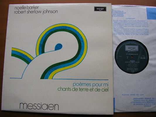 MESSIAEN: POEMES POUR MI / CHANTS DE TERRE ET DE CIEL      NOELLE BARKER / ROBERT SHERLAW JOHNSON      ZRG 699
