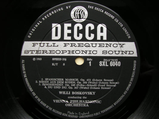 SXL 6040 STRAUSS: TALES FROM THE VIENNA WOODS / MARCHES / POLKAS / WALTZES BOSKOVSKY / VIENNA PHILHARMONIC ED1
