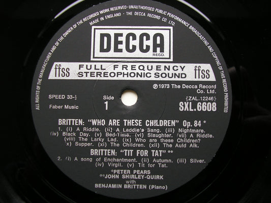 BRITTEN: JOURNEY OF THE MAGI / TIT FOR TAT / WHO ARE THESE CHILDREN? SOLOISTS / BRITTEN SXL 6608
