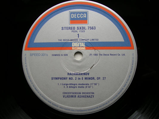 RACHMANINOV: SYMPHONY No. 2 ASHKENAZY / CONCERTGEBOUW ORCHESTRA SXDL 7563