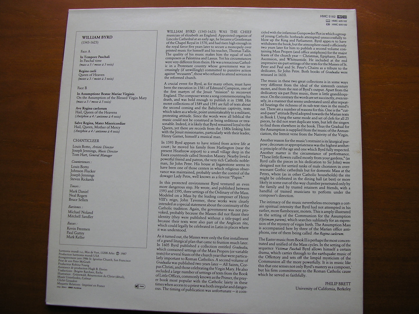 BYRD: MISSA IN TEMPORE PASCHALI CHANTICLEER HMU 5182