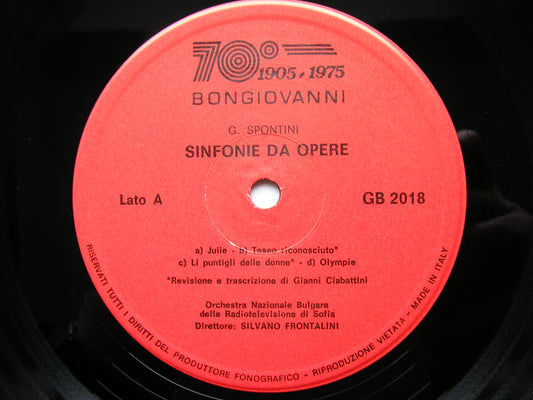 SPONTINI: OPERA OVERTURES BULGARIAN RADIO ORCHESTRA / FRONTALINI GB 2018