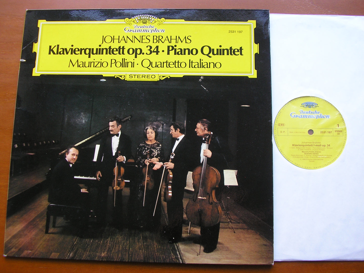 BRAHMS: PIANO QUINTET Op. 34 POLLINI / QUARTETTO ITALIANO 415 274