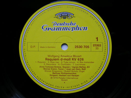MOZART: REQUIEM SOLOISTS / BERLIN PHILHARMONIC / KARAJAN 2530 705