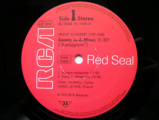 SCHUBERT: ARPEGGIONE SONATA D821 / MENDELSSOHN: SONATA Op. 58 JAMES LEVINE / LYNN HARRELL RL 11568