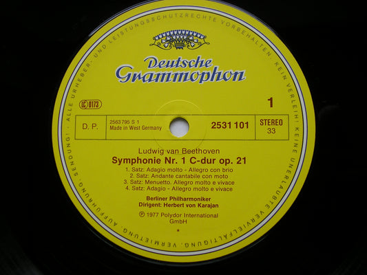 BEETHOVEN: SYMPHONIES Nos. 1 & 2 KARAJAN / BERLIN PHILHARMONIC 2531 101
