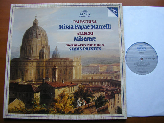 PALESTRINA: MISSA PAPAE MARCELLI / ALLEGRI: MISERERE     WESTMINSTER ABBEY CHOIR / PRESTON     415 517