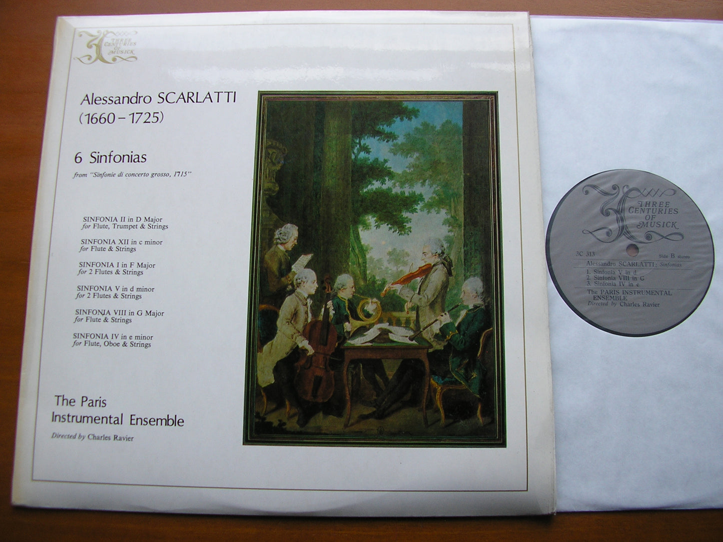 ALESSANDRO SCARLATTI: SIX SYMPHONIES      RAVIER / THE PARIS INSTRUMENTAL ENSEMBLE      3C 313