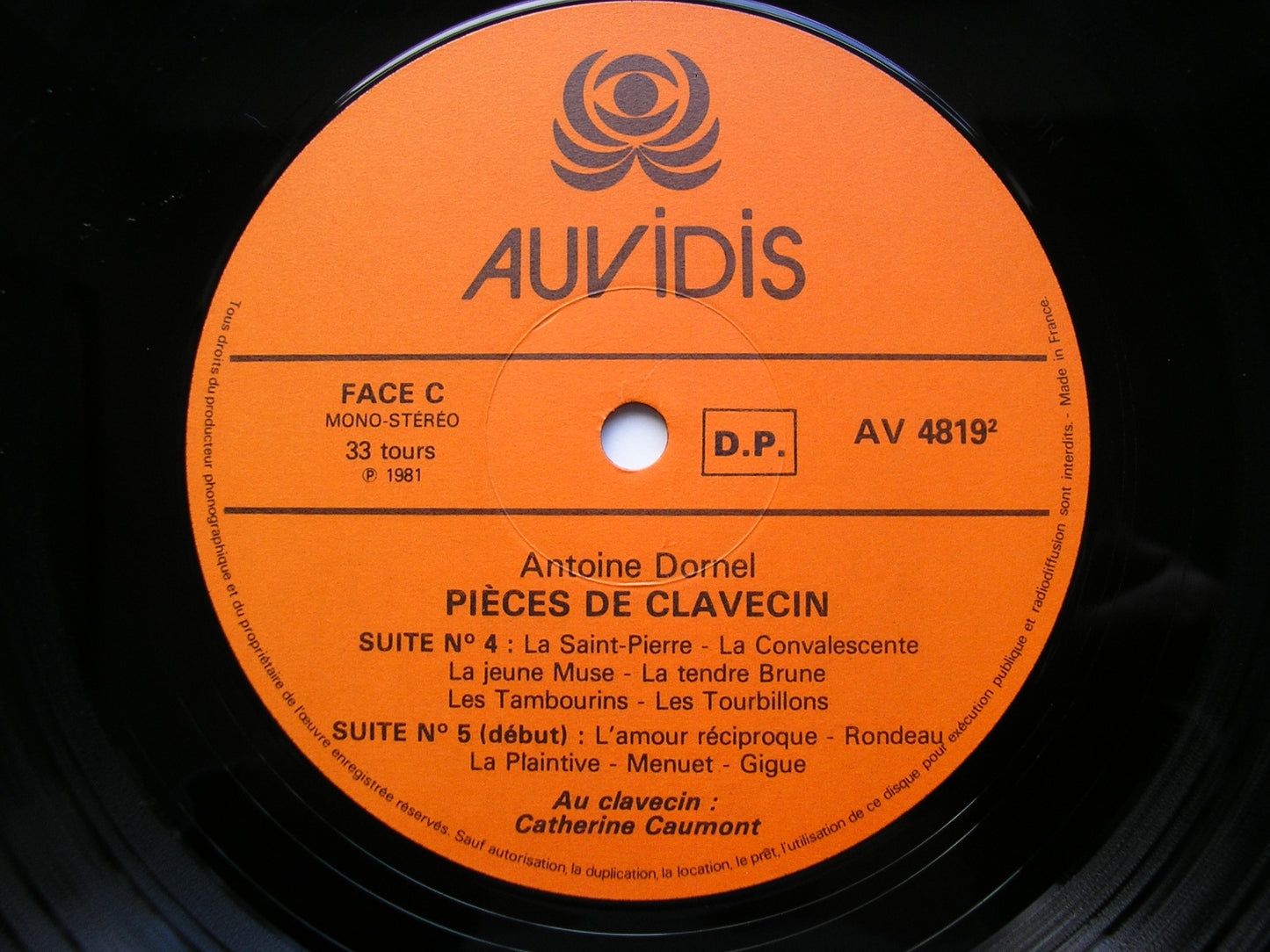 DORNEL: MUSIC FOR HARPSICHORD      CATHERINE CAUMONT    2LP    AV 4819