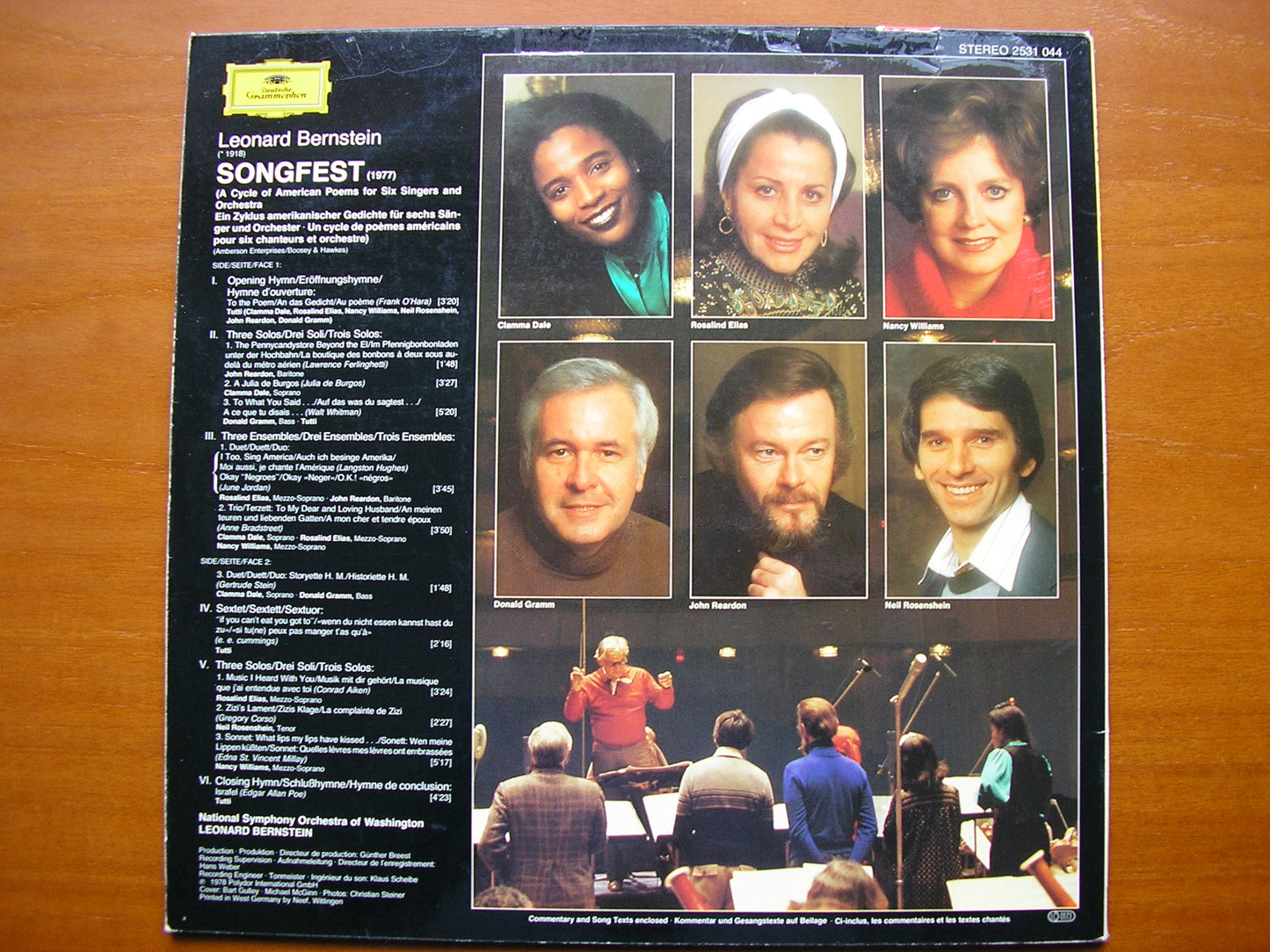 BERNSTEIN: SONGFEST SOLOISTS / NATIONAL SYMPHONY OF WASHINGTON / BERNSTEIN 2531 044