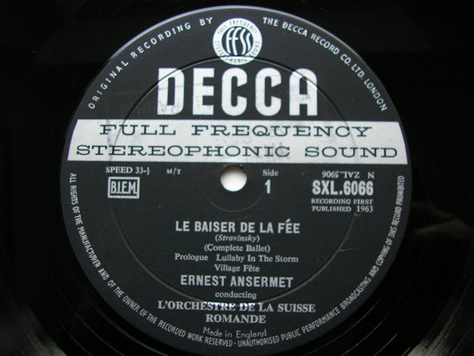 SXL 6066 STRAVINSKY: LE BAISER DE LA FEE ANSERMET / SUISSE ROMANDE ED1