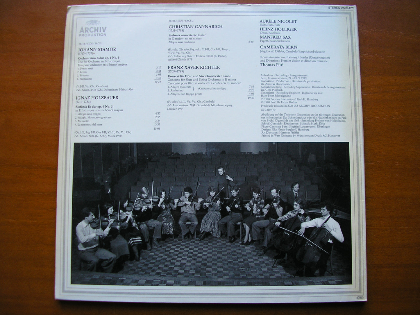 THE MANNHEIM SCHOOL: STAMITZ / HOLZBAUER / CANNABICH / RICHTER CAMERATA BERN / FURI 2533 470