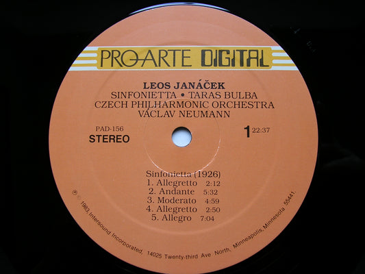JANACEK: SINFONIETTA / TARAS BULBA NEUMANN / CZECH PHILHARMONIC PAD 156