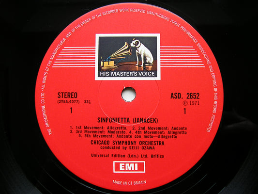 JANACEK: SINFONIETTA / LUTOSLAWSKI: CONCERTO FOR ORCHESTRA OZAWA / CHICAGO SYMPHONY ASD 2652