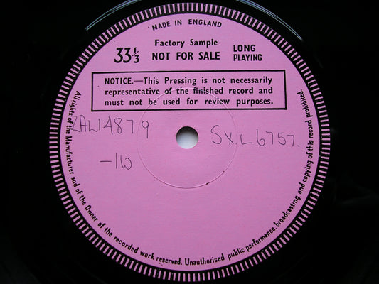 CONCERTOS FROM SPAIN: MONTSALVAGE Concerto Breve / SURINACH Piano Concerto LARROCHA / ROYAL PHILHARMONIC / DE BURGOS test pressing SXL 6757