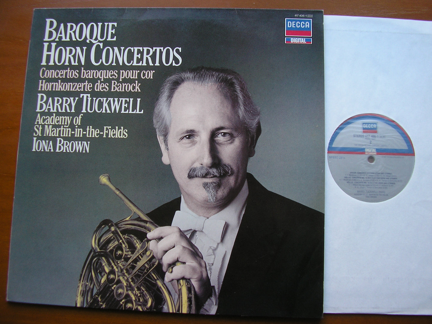 BAROQUE HORN CONCERTOS: ROLLIG / KNECHTL / REINHARDT / QUANTZ / GRAUN      TUCKWELL / ASMIF / BROWN     417 406