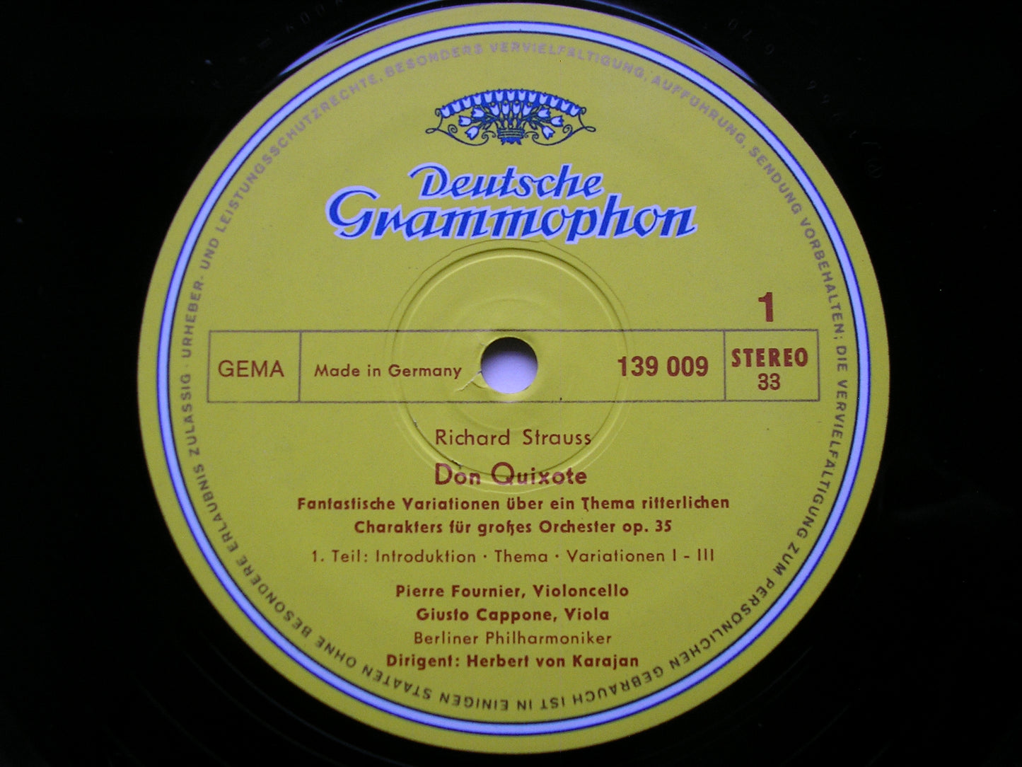 STRAUSS: DON QUIXOTE    FOURNIER / BERLIN PHILHARMONIC / KARAJAN     139 009