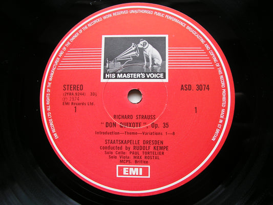 STRAUSS: DON QUIXOTE / ROSENKAVALIER Waltzes TORTELIER / STAATSKAPELLE DRESDEN / KEMPE ASD 3074