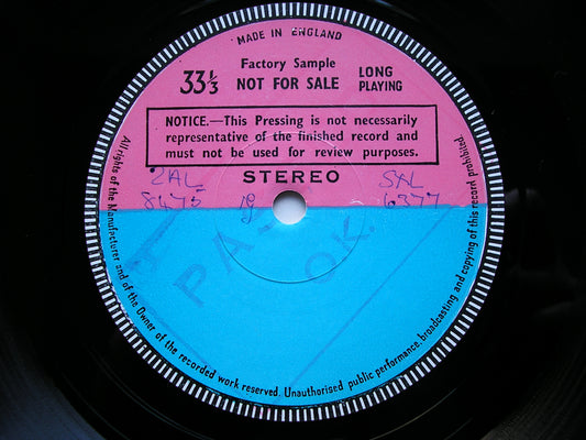 PAVAROTTI SINGS ARIAS BY VERDI & DONIZETTI PAVAROTTI / VIENNA OPERA ORCHESTRA / DOWNES test pressing SXL 6377