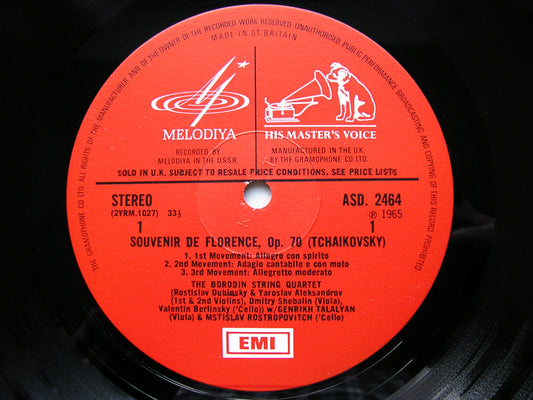 TCHAIKOVSKY: SOUVENIR DE FLORENCE / SHOSTAKOVICH: STRING QUARTET No. 1 ROSTROPOVICH / BORODIN STRING QUARTET ASD 2464