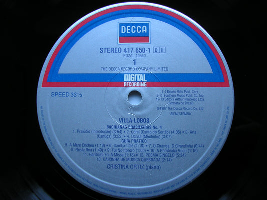 VILLA-LOBOS: PIANO MUSIC CHRISTINA ORTIZ 417 650