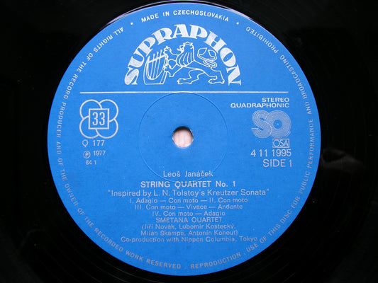 JANACEK: STRING QUARTETS Nos. 1 & 2 SMETANA QUARTET 411 1995