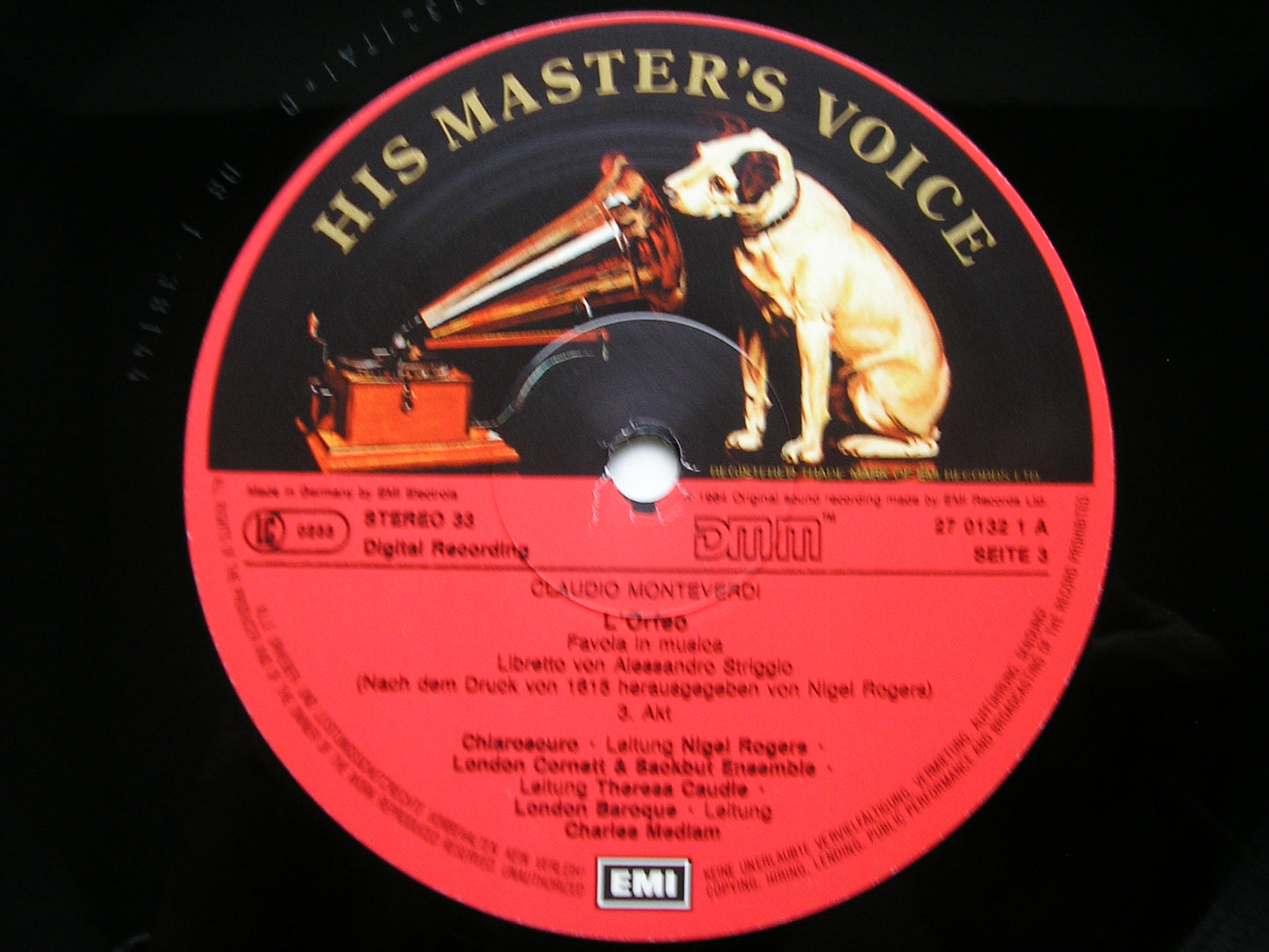 MONTEVERDI: ORFEO      SOLOISTS / LONDON BAROQUE / CHIAROSCURO / ROGERS / MEDLAM   2LP     27 0131 3