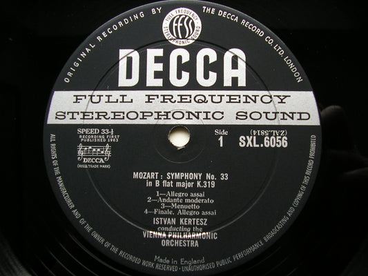 SXL 6056 MOZART: SYMPHONIES Nos. 33 & 39 KERTESZ / VIENNA PHILHARMONIC ED1