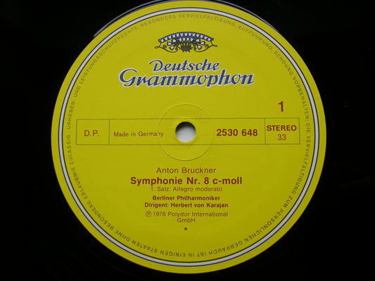 BRUCKNER: SYMPHONY No. 8       KARAJAN / BERLIN PHILHARMONIC   2LP    2707 085