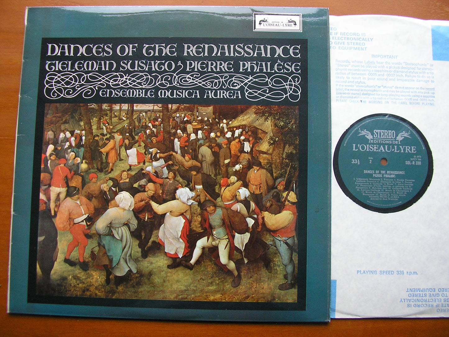 DANCES OF THE RENAISSANCE: SUSATO & PHALESE         ENSEMBLE AUREA / JEAN WOLTECHE       SOL-R 330