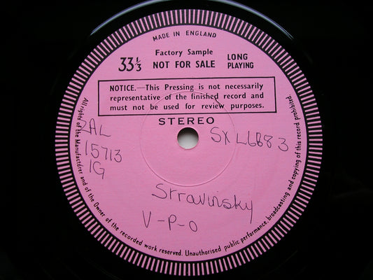 STRAVINSKY: PETROUCHKA (1947 version) VON DOHNANYI / VIENNA PHILHARMONIC test pressing SXL 6883