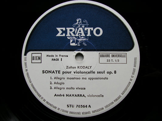 KODALY & JOLIVET: MUSIC FOR SOLO CELLO ANDRE NAVARRA STU 70364