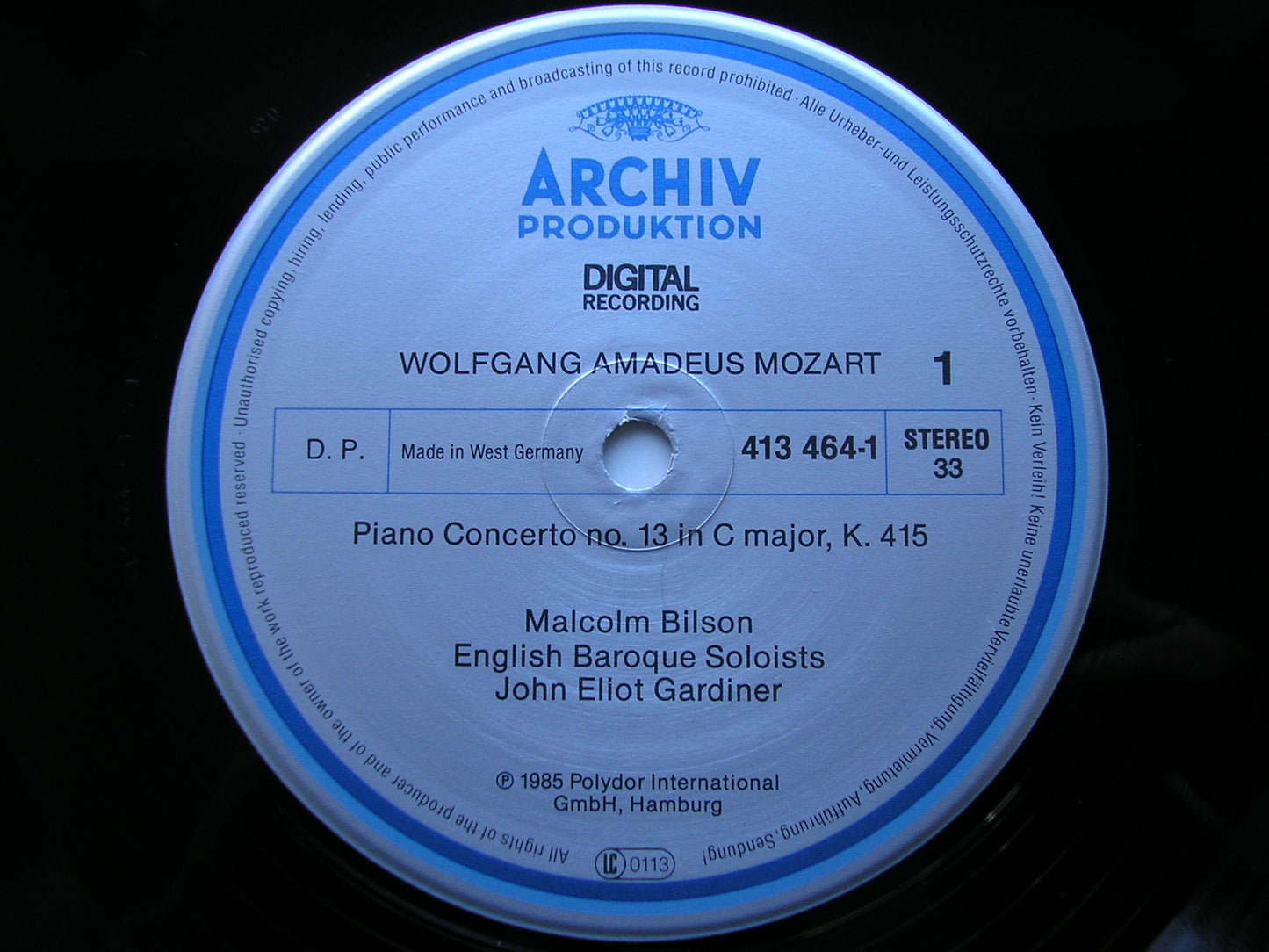 MOZART: THE PIANO CONCERTOS MALCOLM BILSON / ENGLISH BAROQUE SOLOISTS / GARDINER DG ARCHIV 8 LP + 2 CD