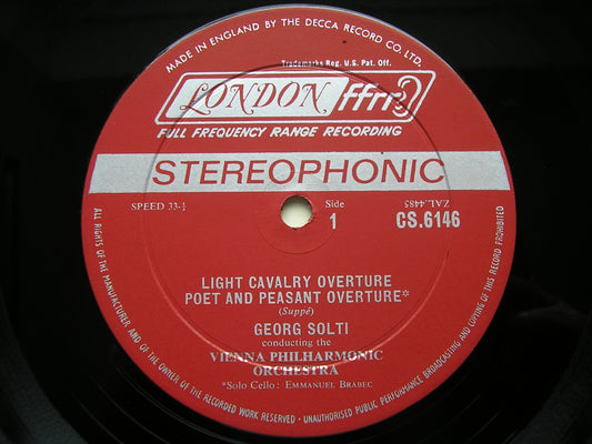 SUPPE: FOUR OVERTURES SOLTI / VIENNA PHILHARMONIC CS 6146