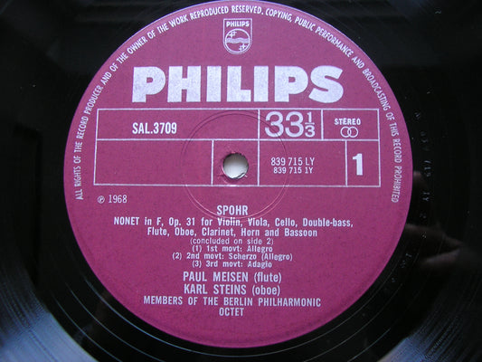 BEETHOVEN: SEXTET FOR HORNS & STRINGS / SPOHR: NONET Op. 31    BERLIN PHILHARMONIC OCTET    SAL 3709