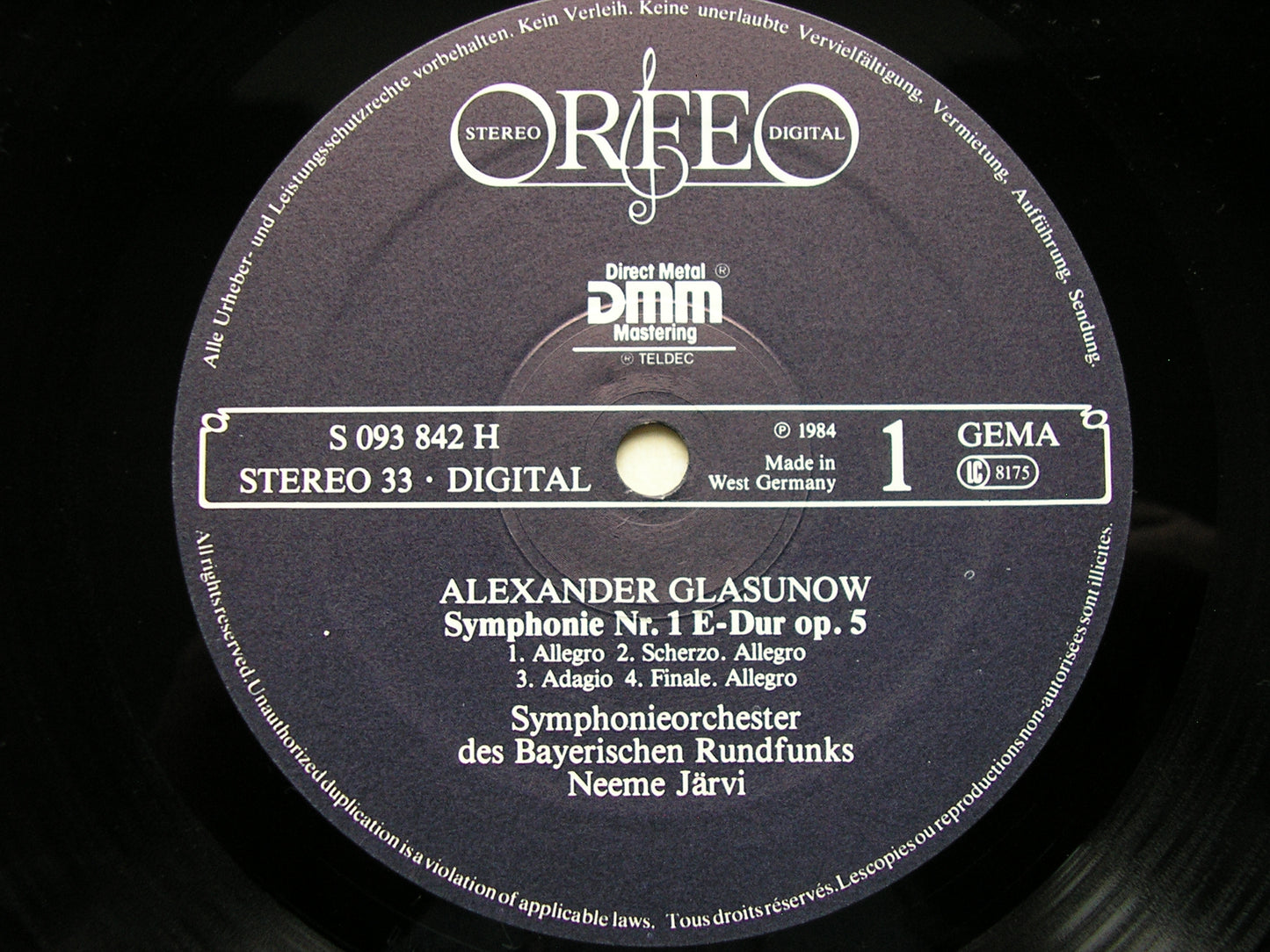 GLAZUNOV: SYMPHONIES Nos. 1 / 5 / 8     NEEME JARVI / BAVARIAN RADIO SYMPHONY       S 093 842