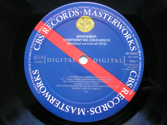 BRUCKNER: SYMPHONY No. 3        KUBELIK / BAVARIAN RADIO SYMPHONY    IM 39033