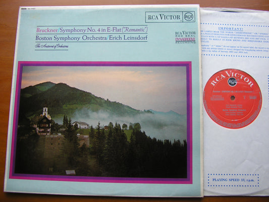 BRUCKNER: SYMPHONY No. 4 'Romantic'     LEINSDORF / BOSTON SYMPHONY     SB 6697