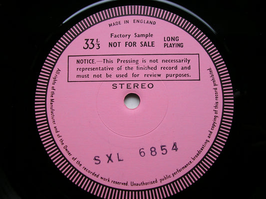 TCHAIKOVSKY: VIOLIN CONCERTO / VALSE SCHERZO BELKIN / NEW PHILHARMONIA / ASHKENAZY test pressing SXL 6854