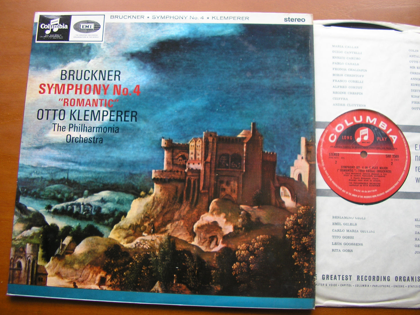 BRUCKNER: SYMPHONY No. 4 'Romantic'      KLEMPERER / PHILHARMONIA      SAX 2569