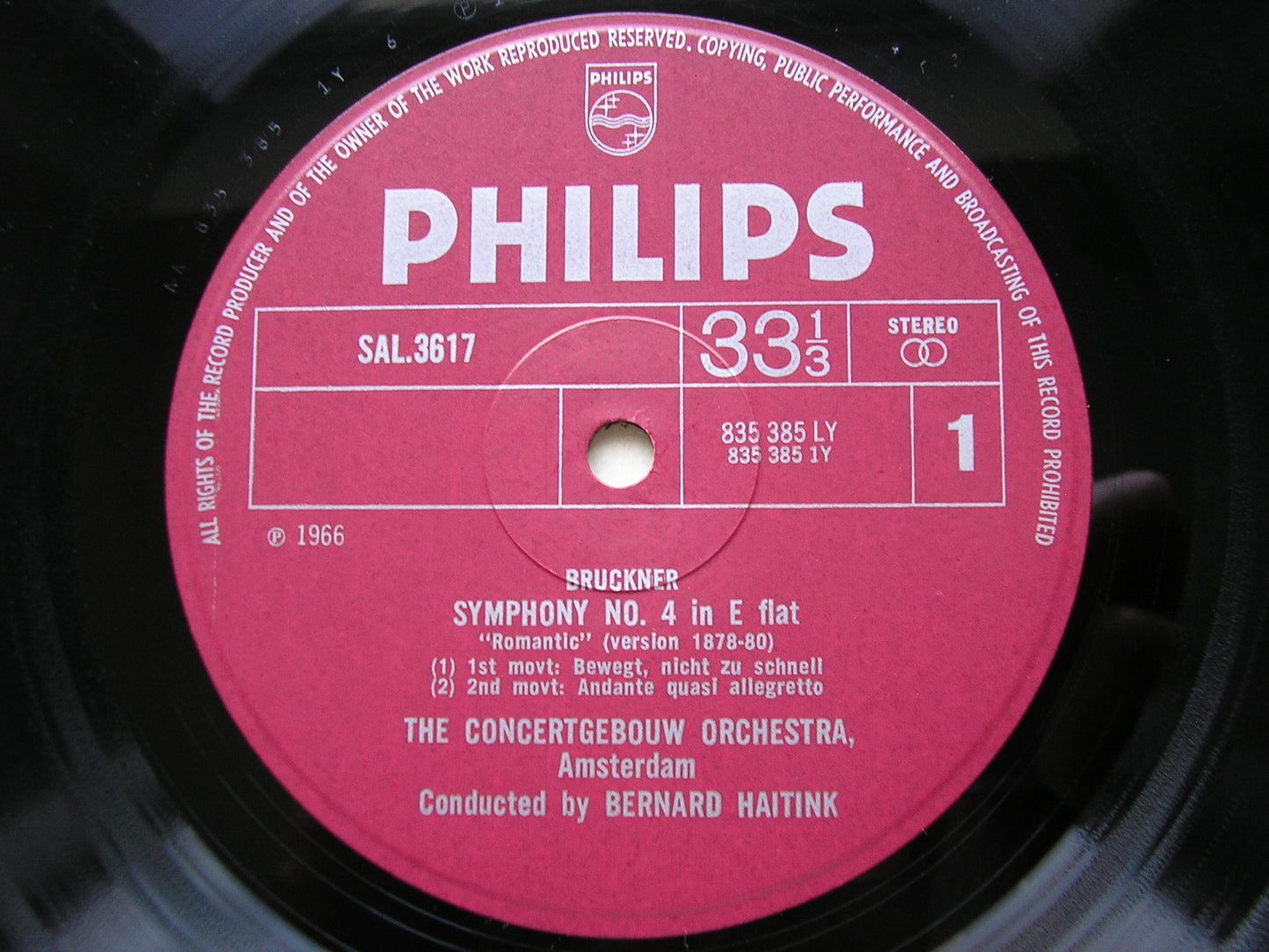 BRUCKNER: SYMPHONY No. 4 'Romantic'       HAITINK / CONCERTGEBOUW ORCHESTRA     SAL 3617