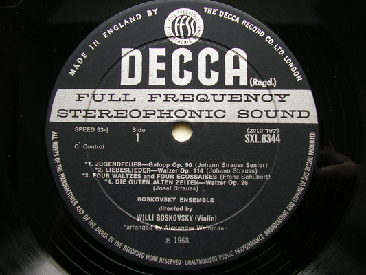 SXL 6344 DANCES OF OLD VIENNA: SCHUBERT / STRAUSS / LANNER BOSKOVSKY ENSEMBLE ED2