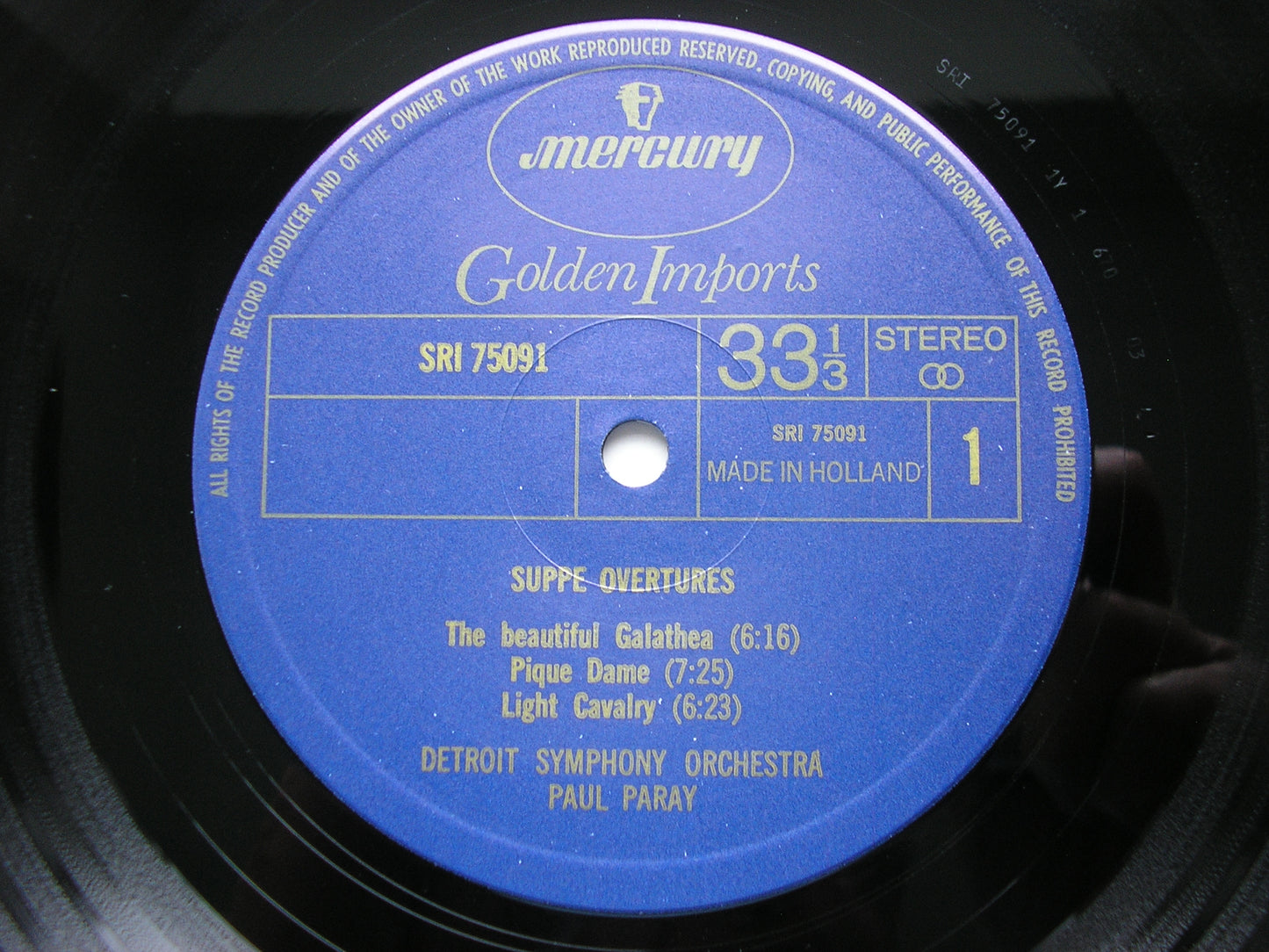 SUPPE: SIX OVERTURES    PARAY / DETROIT SYMPHONY   SRI 75091