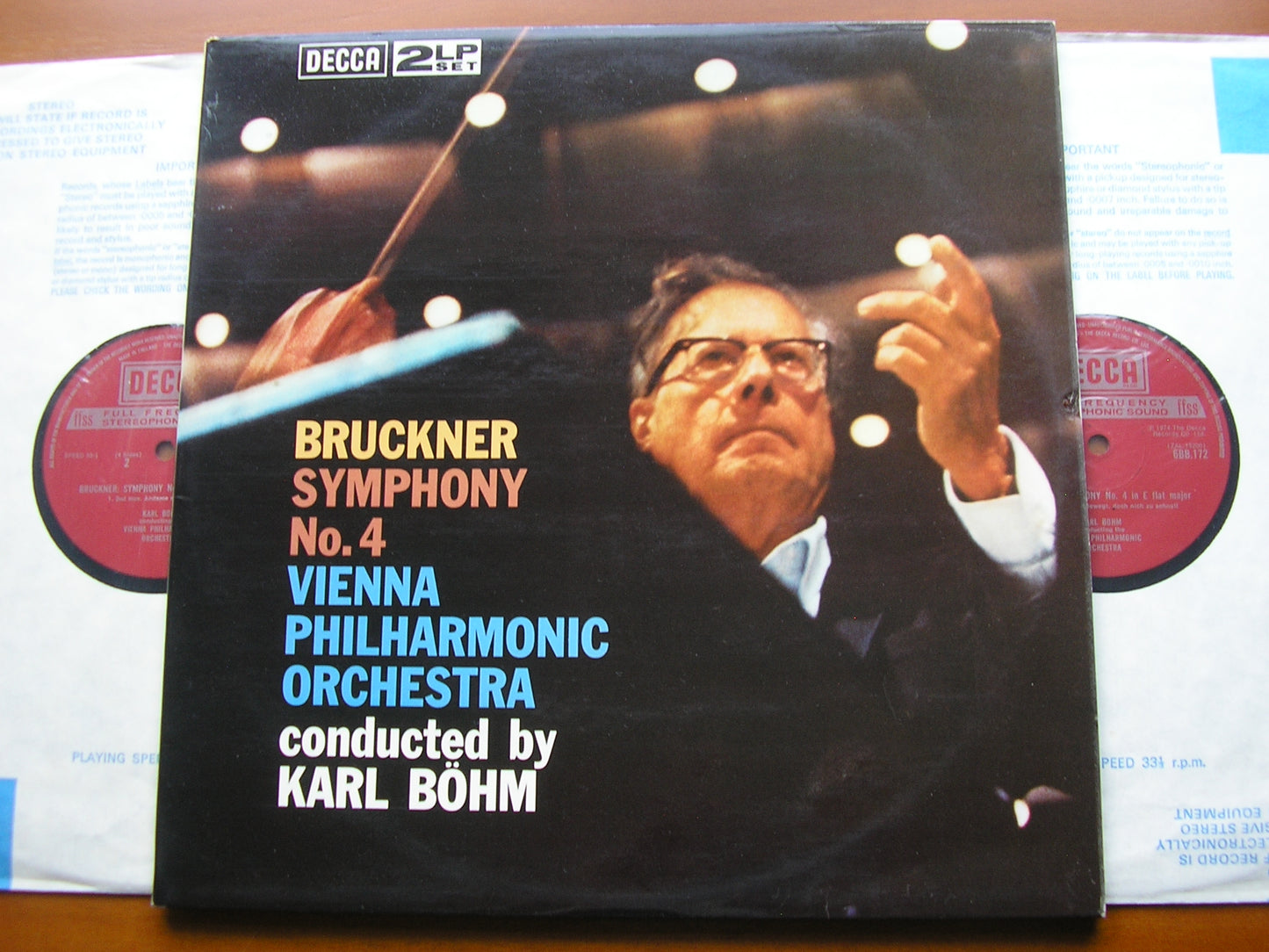 BRUCKNER: SYMPHONY No. 4 'Romantic' BOHM / VIENNA PHILHARMONIC 6BB 171/2